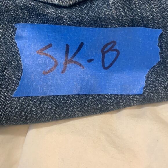 EDDIE BAUER, denim shorts, size 12 , cotton, 5 pocket, button over and zip up - Picture 12 of 12